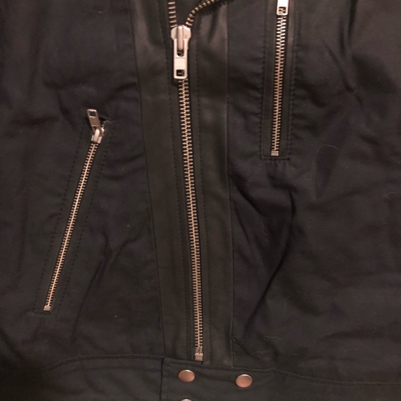 BLK DNM Black Trim Leather Jacket - Picture 4 of 6